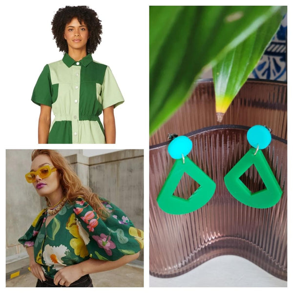 STYLE ADVICE: Emerald Green Diamond Drop Earrings
