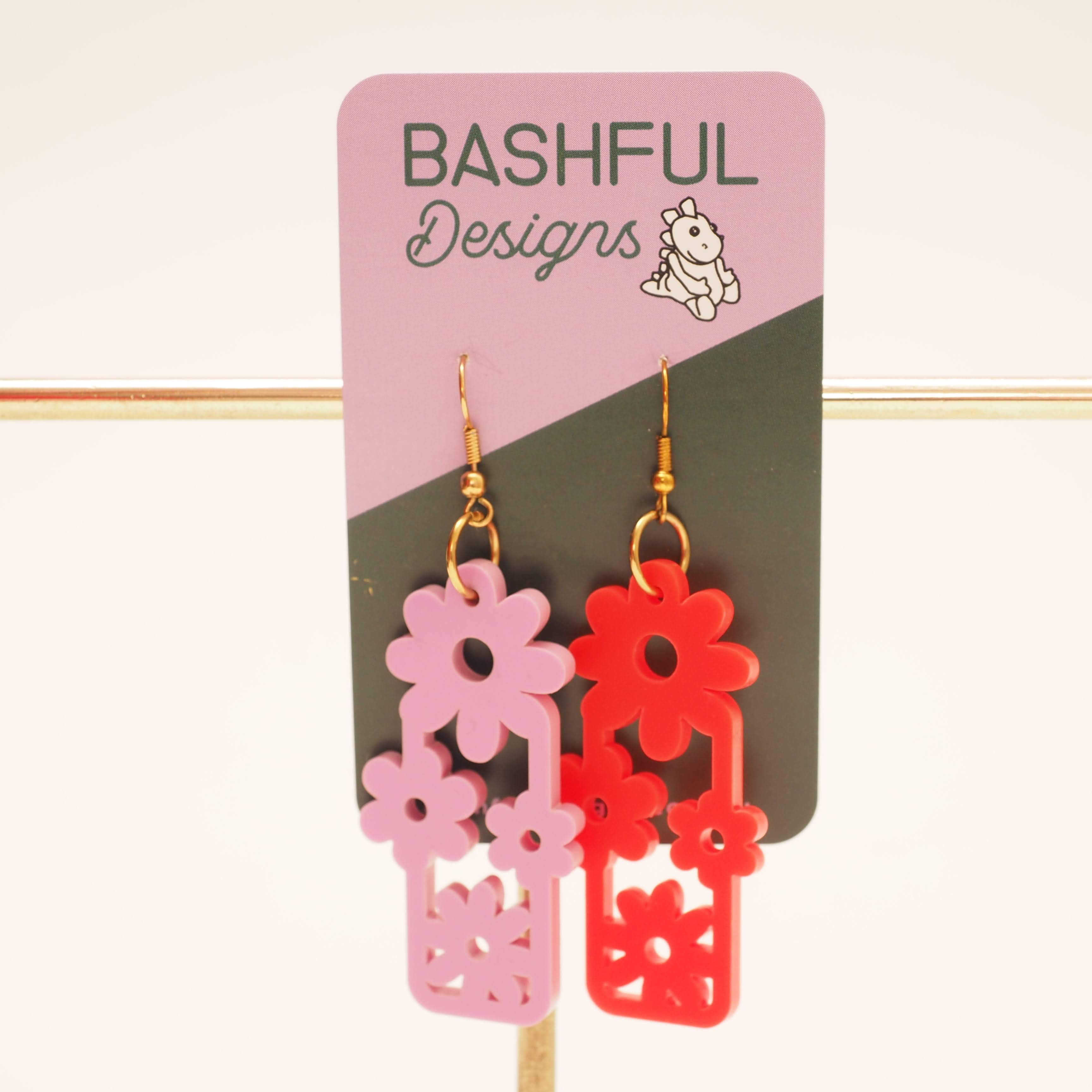 Psychedelic, Baby! multi-coloured floral earrings