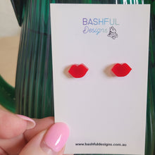 Load image into Gallery viewer, Lip Smacker Kiss Stud Earrings