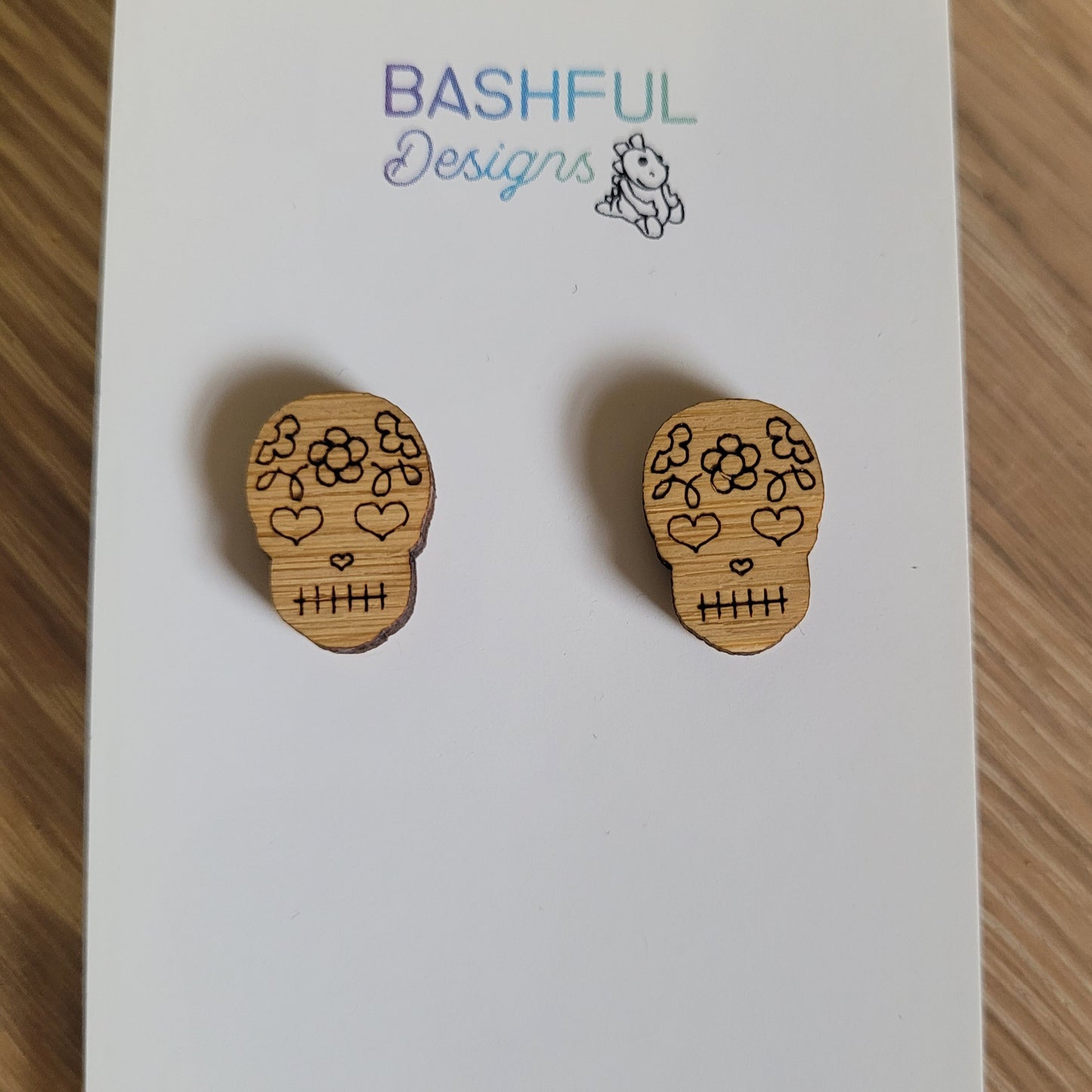 Day Of The Dead Skull Stud Earrings