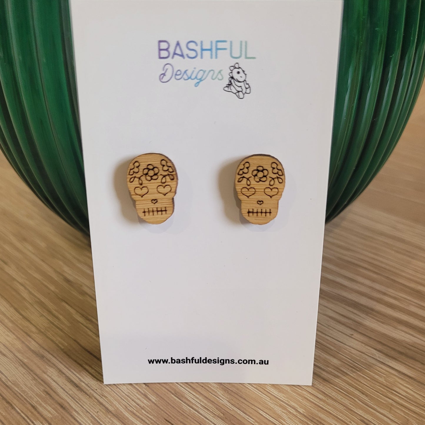 Day Of The Dead Skull Stud Earrings