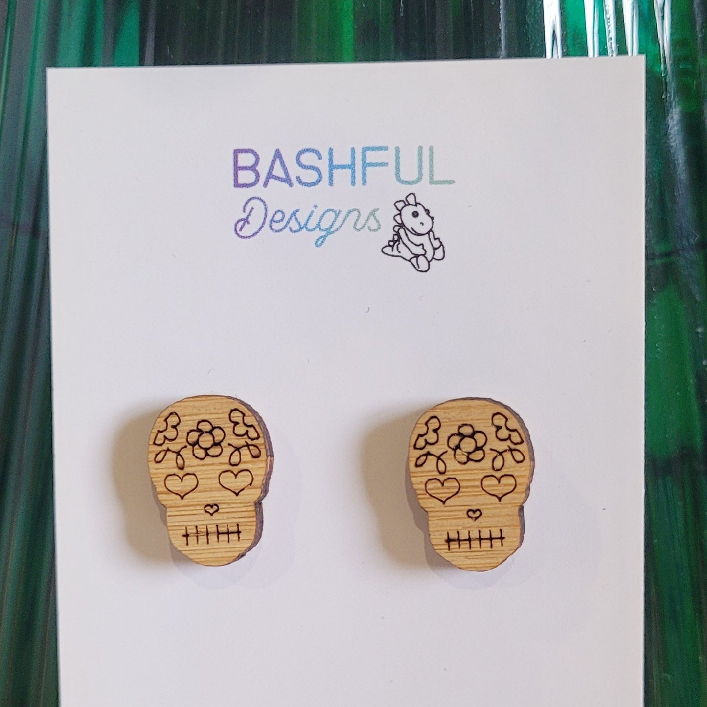 Day Of The Dead Skull Stud Earrings