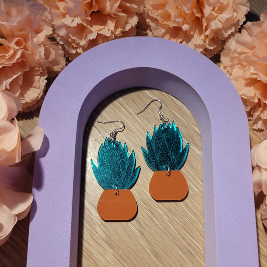 Agave Plant Earrings