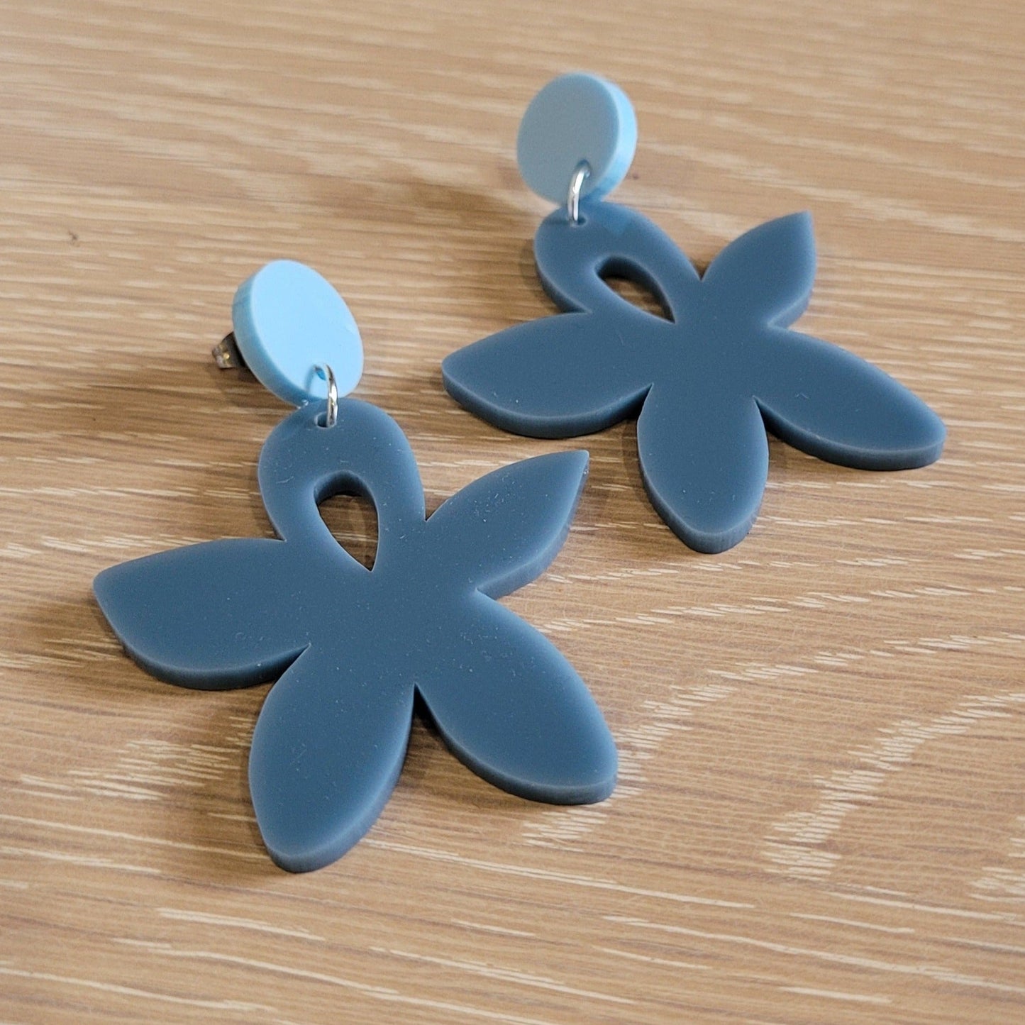 Blue Flower Earrings