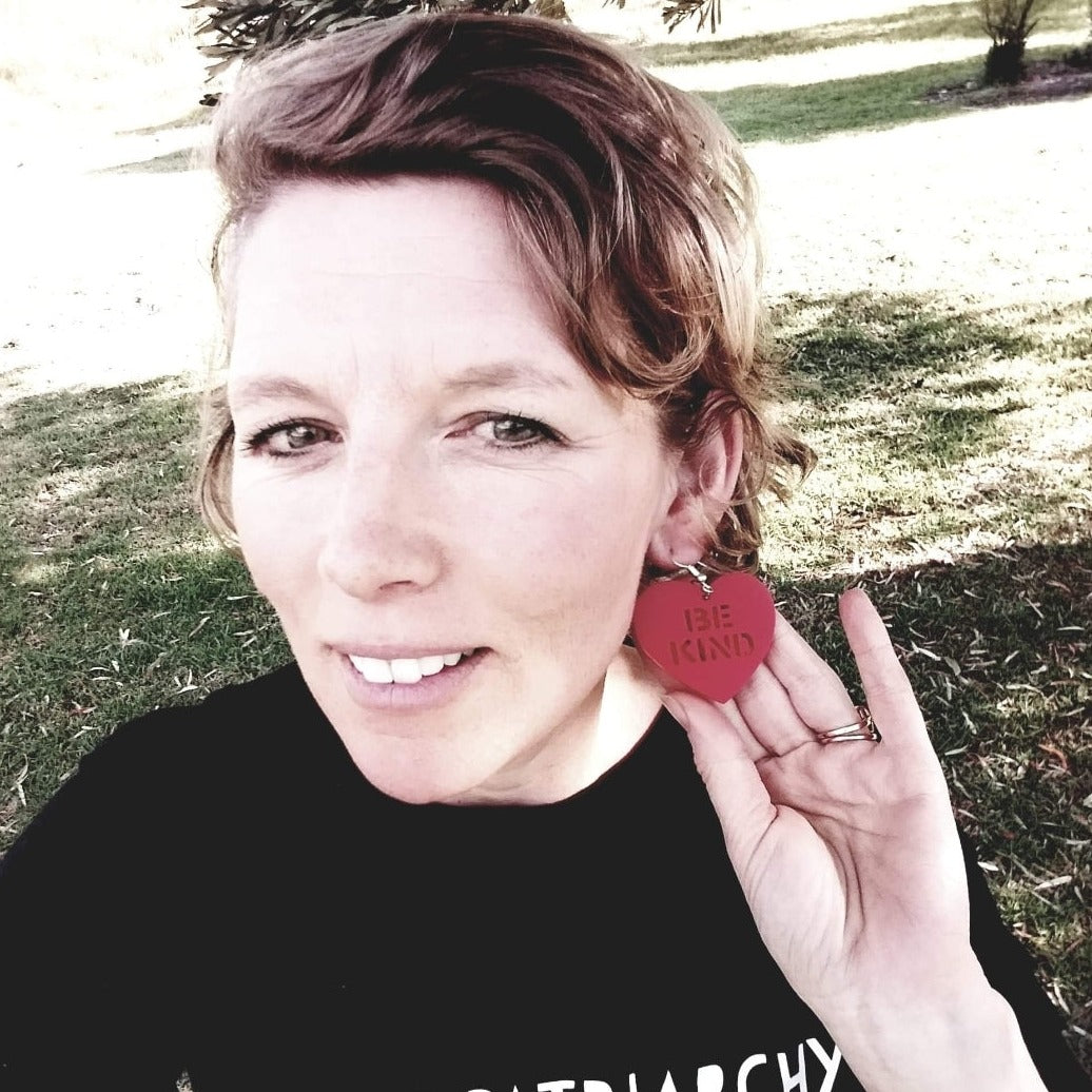 Red Heart Kindness Earrings